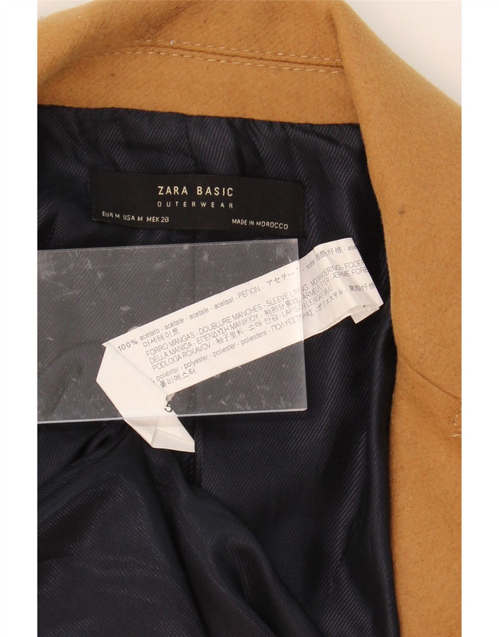 ZARA Womens Overcoat UK 14 Medium Brown Acetate Vintage Zara and Second-Hand Zara from Messina Hembry 
