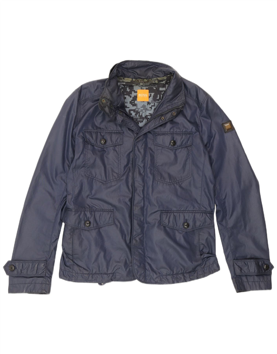 Ανδρικό Utility Μπουφάν Hugo Boss EU 50 Large Navy Blue Cotton