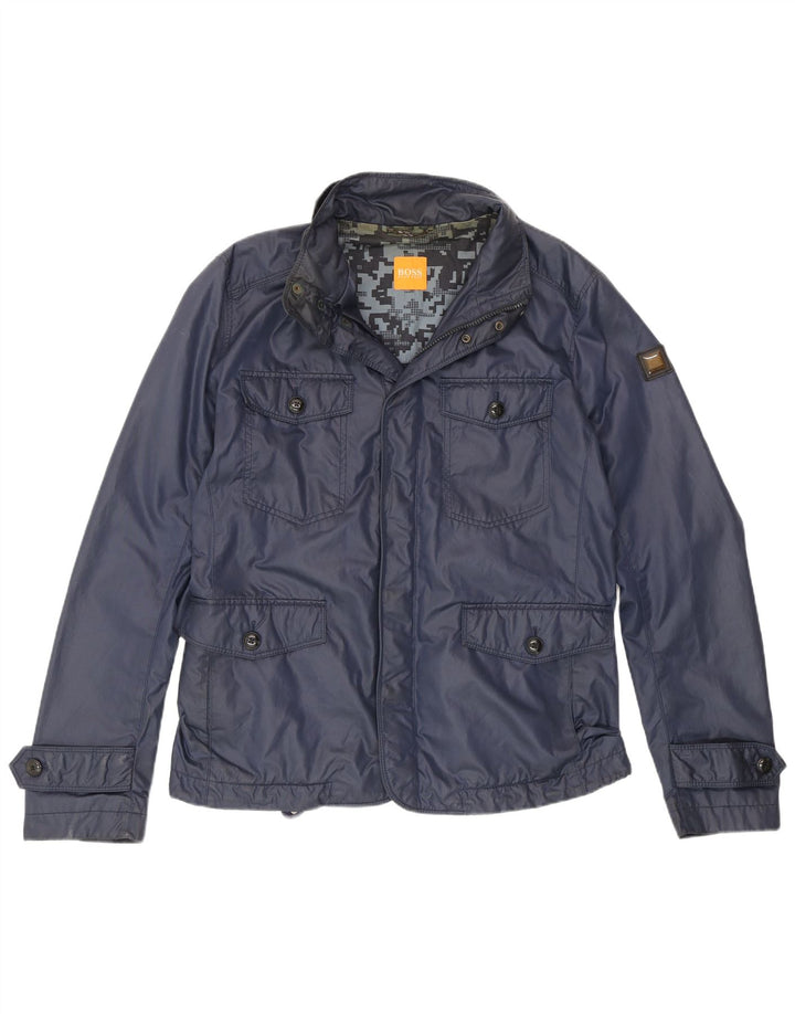 Ανδρικό Utility Μπουφάν Hugo Boss EU 50 Large Navy Blue Cotton