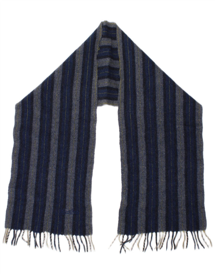 Ανδρικό ορθογώνιο κασκόλ Borsalino One Size Μπλε ριγέ New Wool Classic