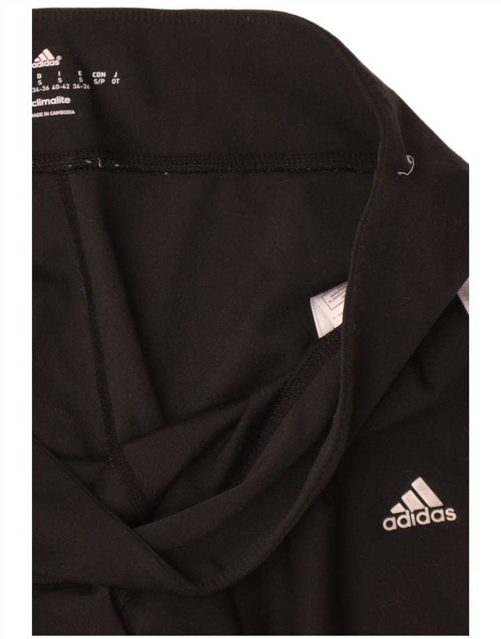 Adidas Γυναικεία Crop κολάν UK 8 Small Black Polyester