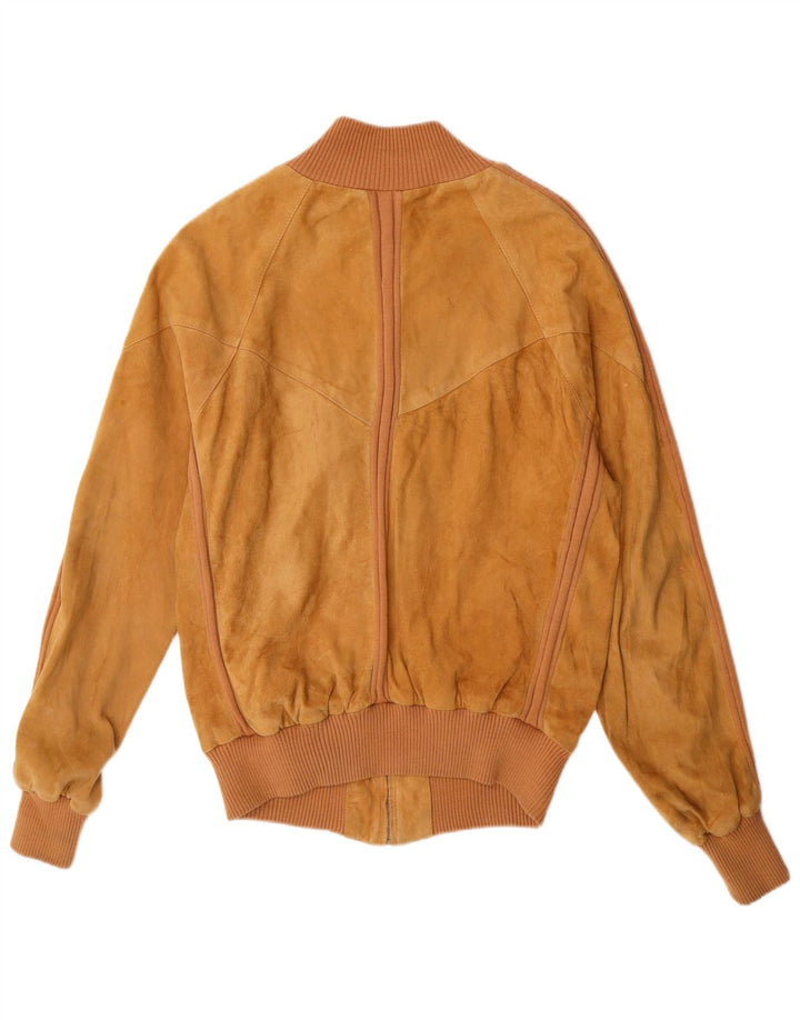 Vintage Ανδρικό Suede Bomber Jacket UK 42 XL Καφέ Δερμάτινο
