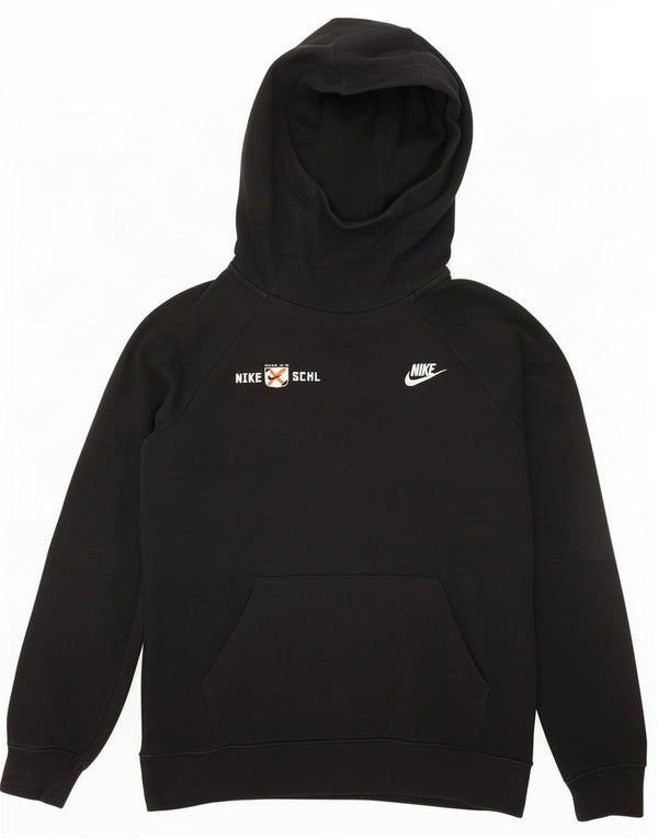 Nike Mens Graphic Hoodie Jumper Small Black Cotton