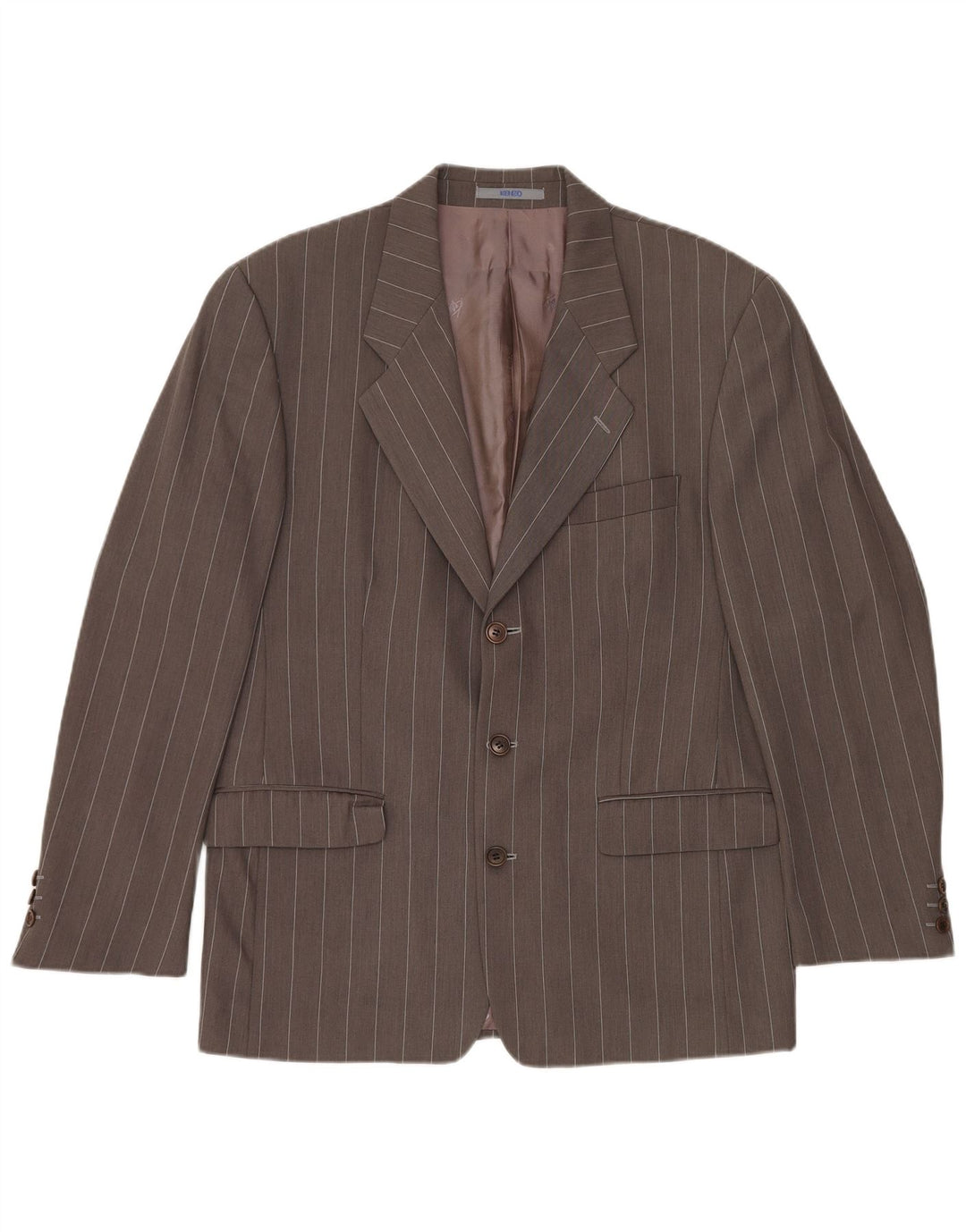 KENZO Ανδρικό μπουφάν σακάκι με 3 κουμπιά IT 50 μεγάλο γκρι μαλλί