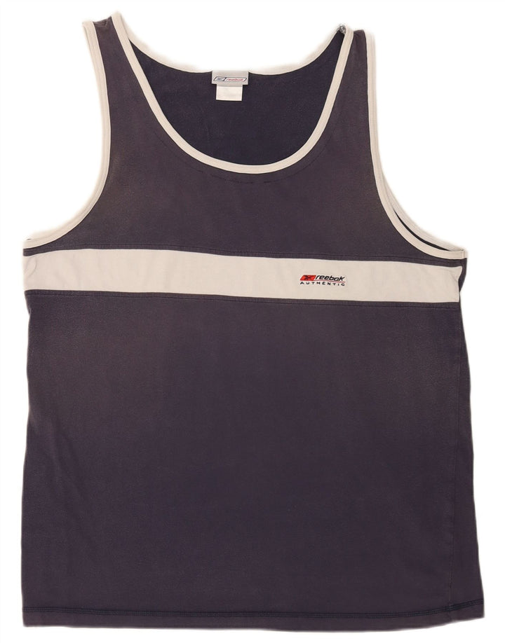Ανδρικό γιλέκο Reebok XL Navy Blue Colourblock Βαμβακερό