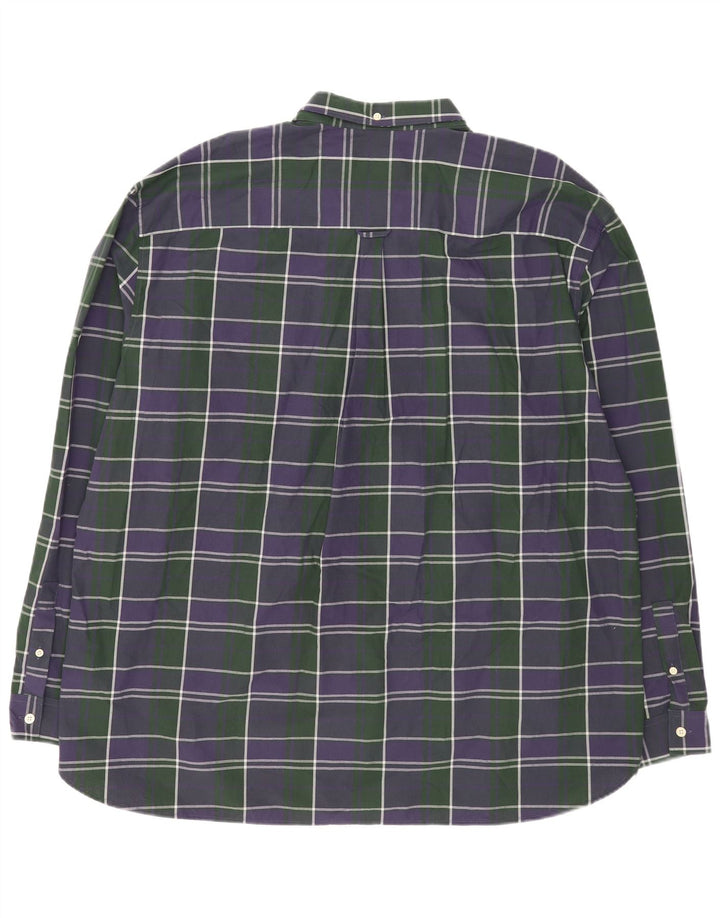 Ανδρικό πουκάμισο Lyle & Scott 3XL Navy Blue Check Cotton