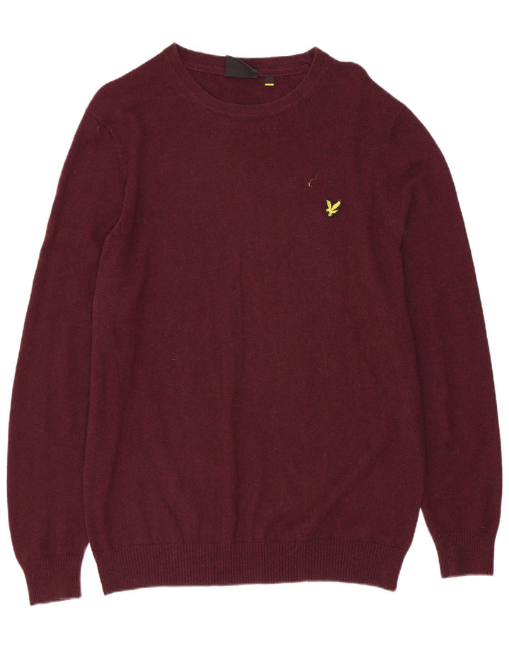 LYLE & SCOTT Ανδρικό πουλόβερ με λαιμόκοψη μεγάλο βαμβάκι