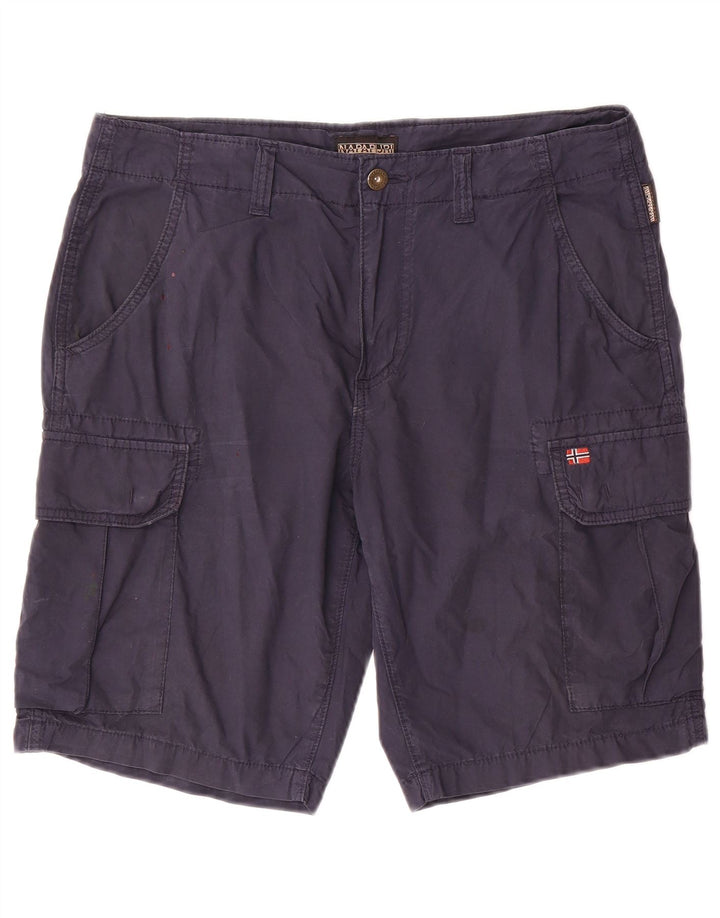 Ανδρικό σορτς Cargo Napapijri W33 Βαμβακερό μεσαίο Navy Blue