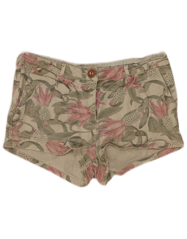 Scotch & Soda Girls Hot Pants 15-16 Years W28 Beige Floral Cotton