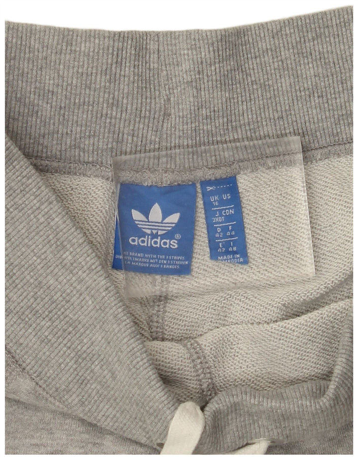 Γυναικεία αθλητική φόρμα ADIDAS Παντελόνι Joggers UK 16 Large Grey Polyester