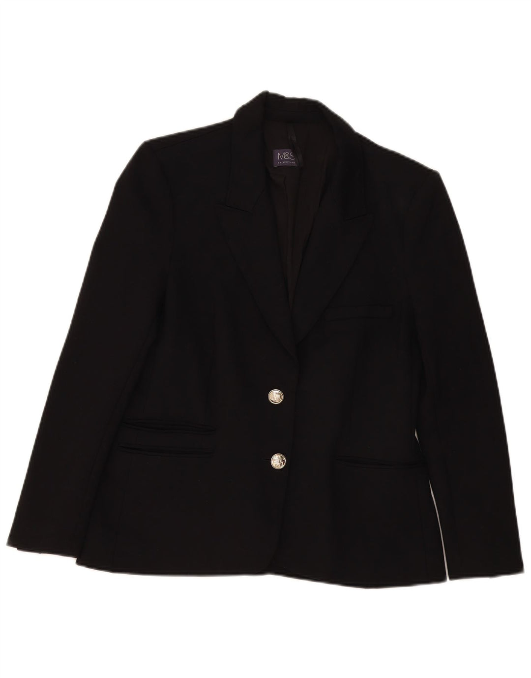 Marks & Spencer Γυναικείο σακάκι blazer UK 12 μεσαία μαύρη βισκόζη