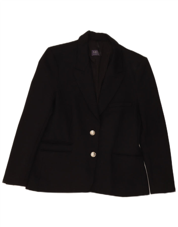 Marks & Spencer Γυναικείο σακάκι blazer UK 12 μεσαία μαύρη βισκόζη