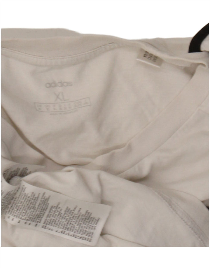Ανδρικό T-Shirt Adidas Top XL Λευκό βαμβακερό