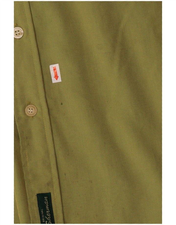 BEN SHERMAN Ανδρικό πουκάμισο XL Πράσινο Houndstooth