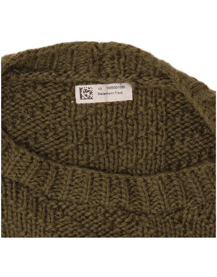 VINTAGE Γυναικείο πουλόβερ με λαιμόκοψη μεγάλου μεγέθους UK 18 XL Χακί