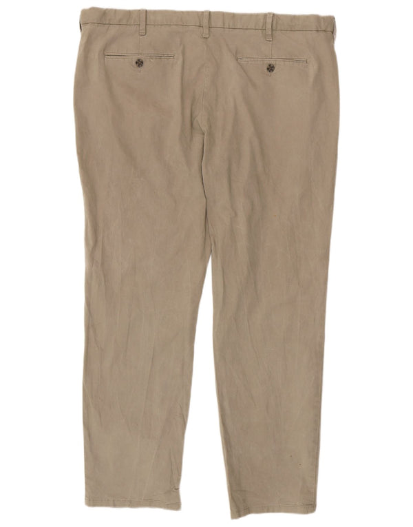 Marks & Spencer Ανδρικό ίσιο κανονικό παντελόνι Chino W42 L31 Μπεζ βαμβακερό
