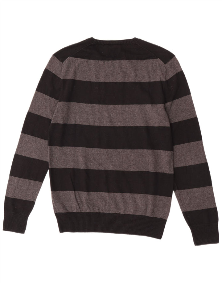 Ανδρικό πουλόβερ Gap Crew Neck Jumper Μικρό γκρι βαμβακερό ριγέ