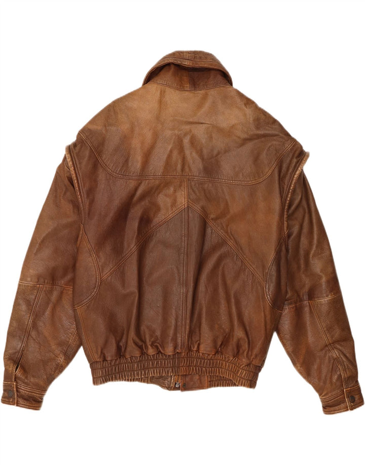 Milan Ανδρικό Δερμάτινο Μπουφάν UK 40 Large Brown Δερμάτινο