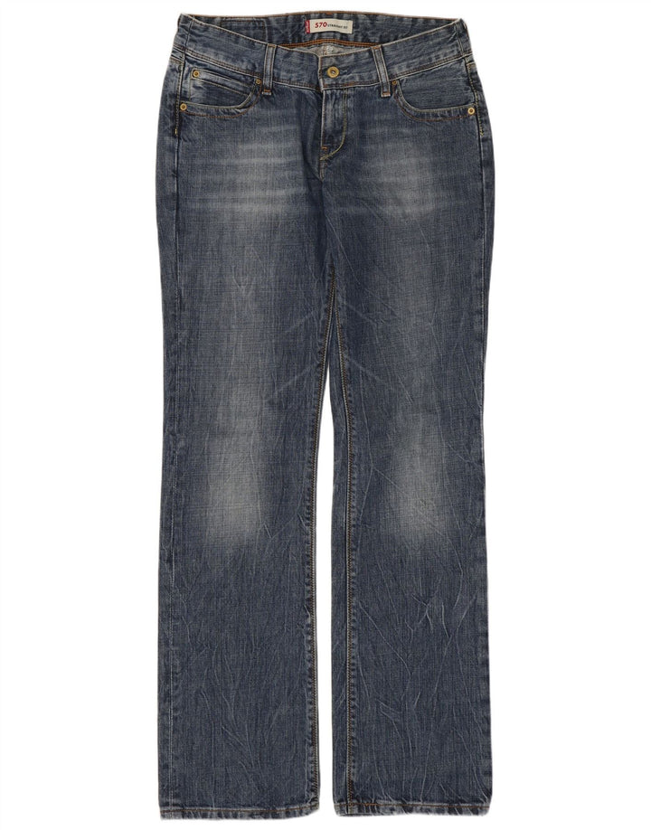 LEVI'S Γυναικείο τζιν 570 ίσιο W30 L34 Μπλε βαμβακερό
