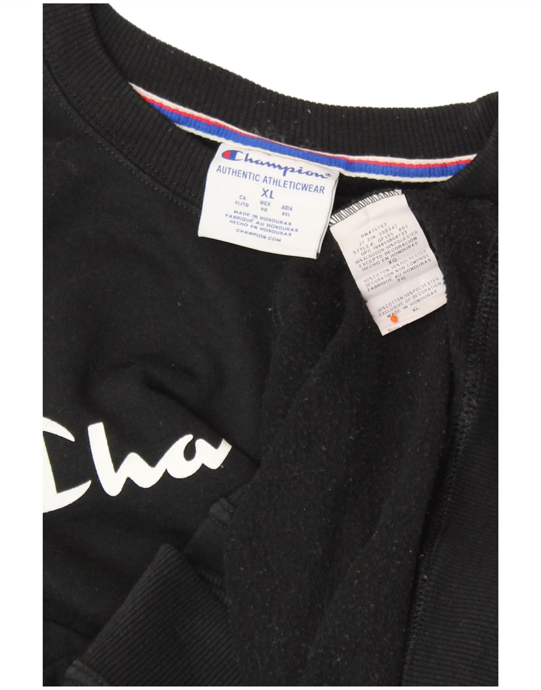 CHAMPION Γυναικείο γραφικό υπερμεγέθη φούτερ Jumper UK 18 XL Μαύρο