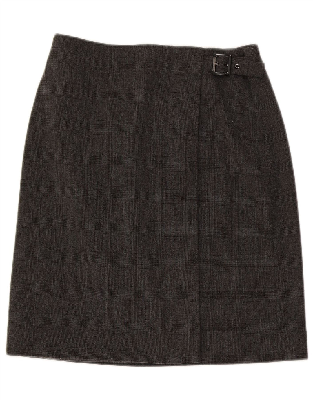 Armani Γυναικεία Wrap Φούστα US 6 Medium W28 Grey Check Polyester