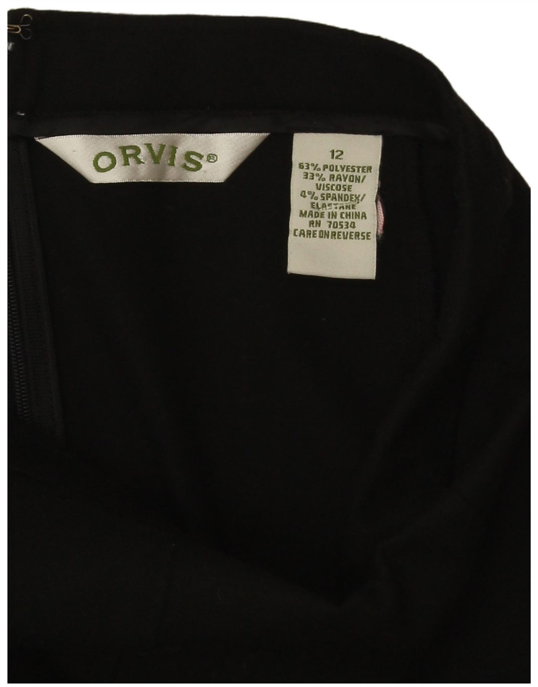 Orvis Γυναικεία Τρομπέτα Φούστα US 12 Medium W28 Μαύρο Πολυεστέρας