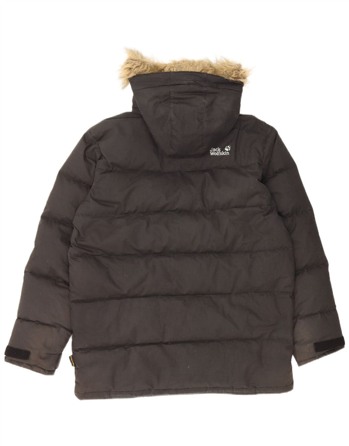Jack Wolfskin Ανδρικό μπουφάν με κουκούλα UK 36/38 Μεσαίο μαύρο πολυεστέρα