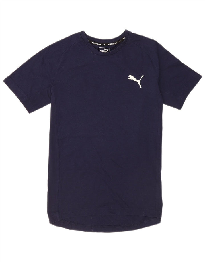 Ανδρικό T-Shirt Puma Τοπ μεσαίο μπλε ναυτικό βαμβακερό