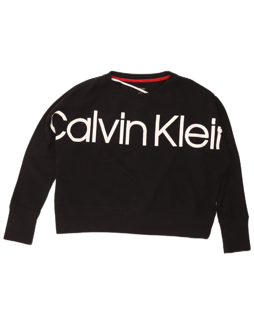 Γυναικείο γραφικό φούτερ CALVIN KLEIN Jumper UK 14 Medium Black
