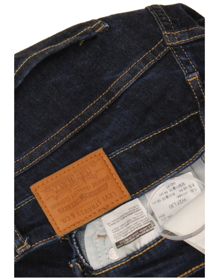 LEVI'S Γυναικεία 721 Ψηλόχρωμα Skinny Jeans W27 L30 Navy Blue Lyocell