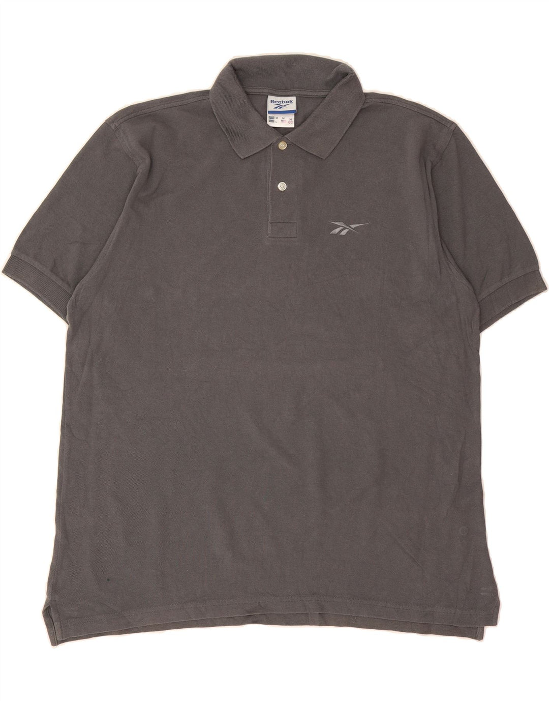 REEBOK Mens Polo Shirt Medium Grey Cotton Vintage Reebok and Second-Hand Reebok from Messina Hembry 
