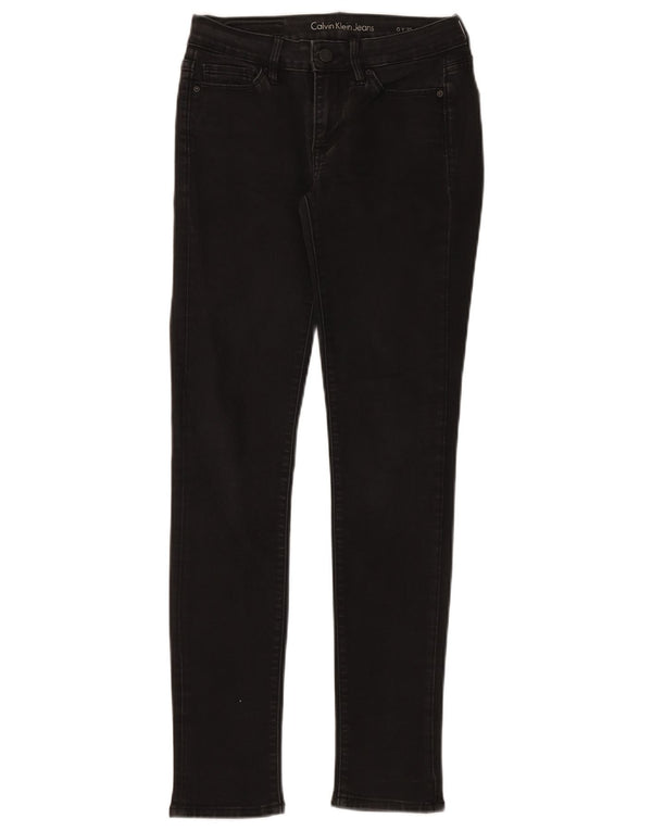 Calvin Klein Γυναικείο Skinny Jeans US 0 XS W26 L30 Μαύρο βαμβακερό