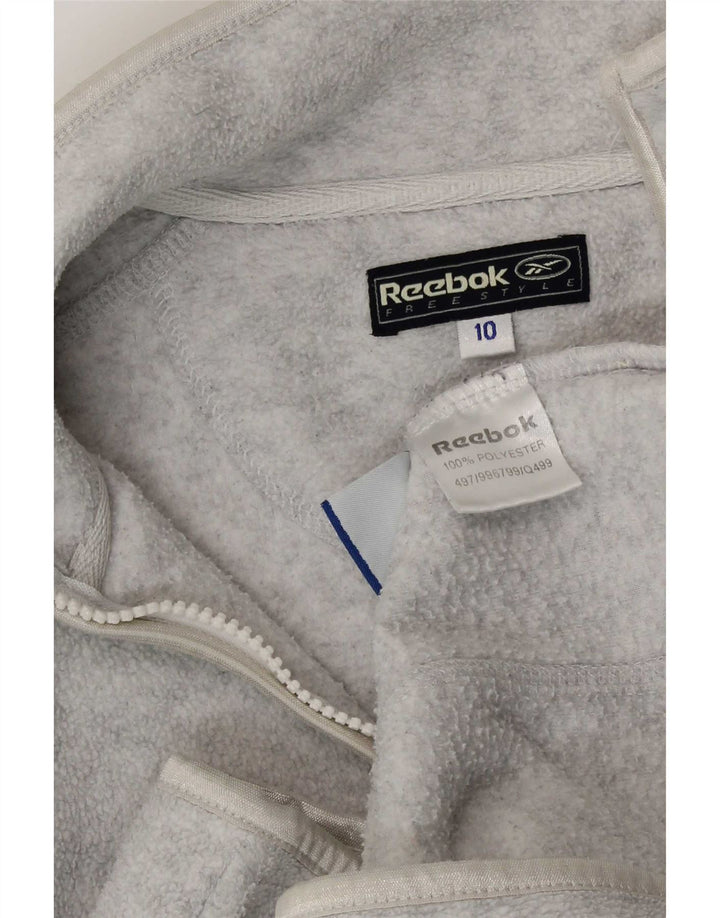 Reebok Γυναικείο Fleece Jacket UK 10 Small Grey Flecked Polyester
