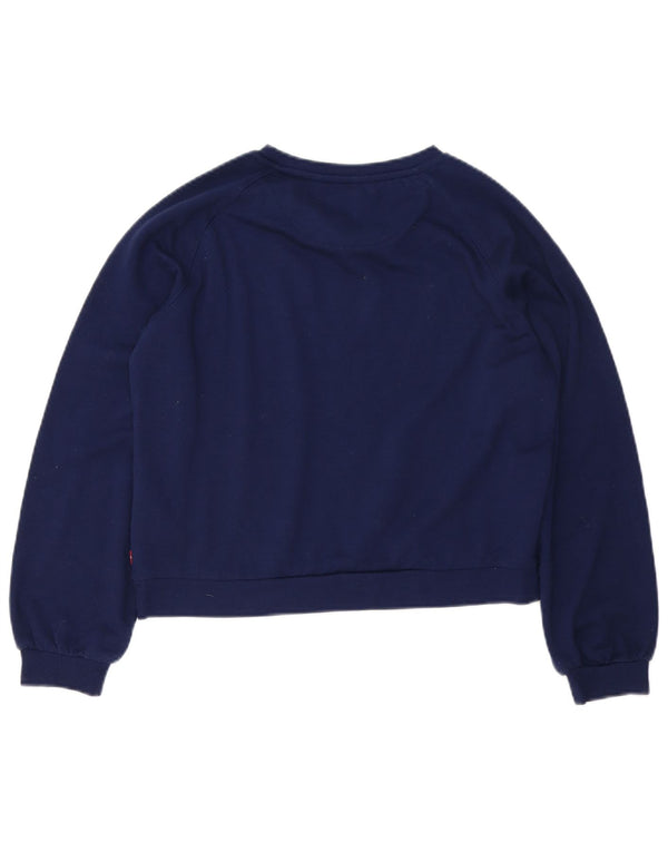 Levi's Girls Crop Sweatshirt Jumper 15-16 Years Navy Blue Cotton