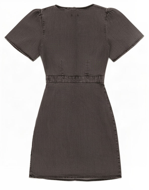 Superdry Γυναικείο Τζιν Φόρεμα UK 10 Small Grey Lyocell