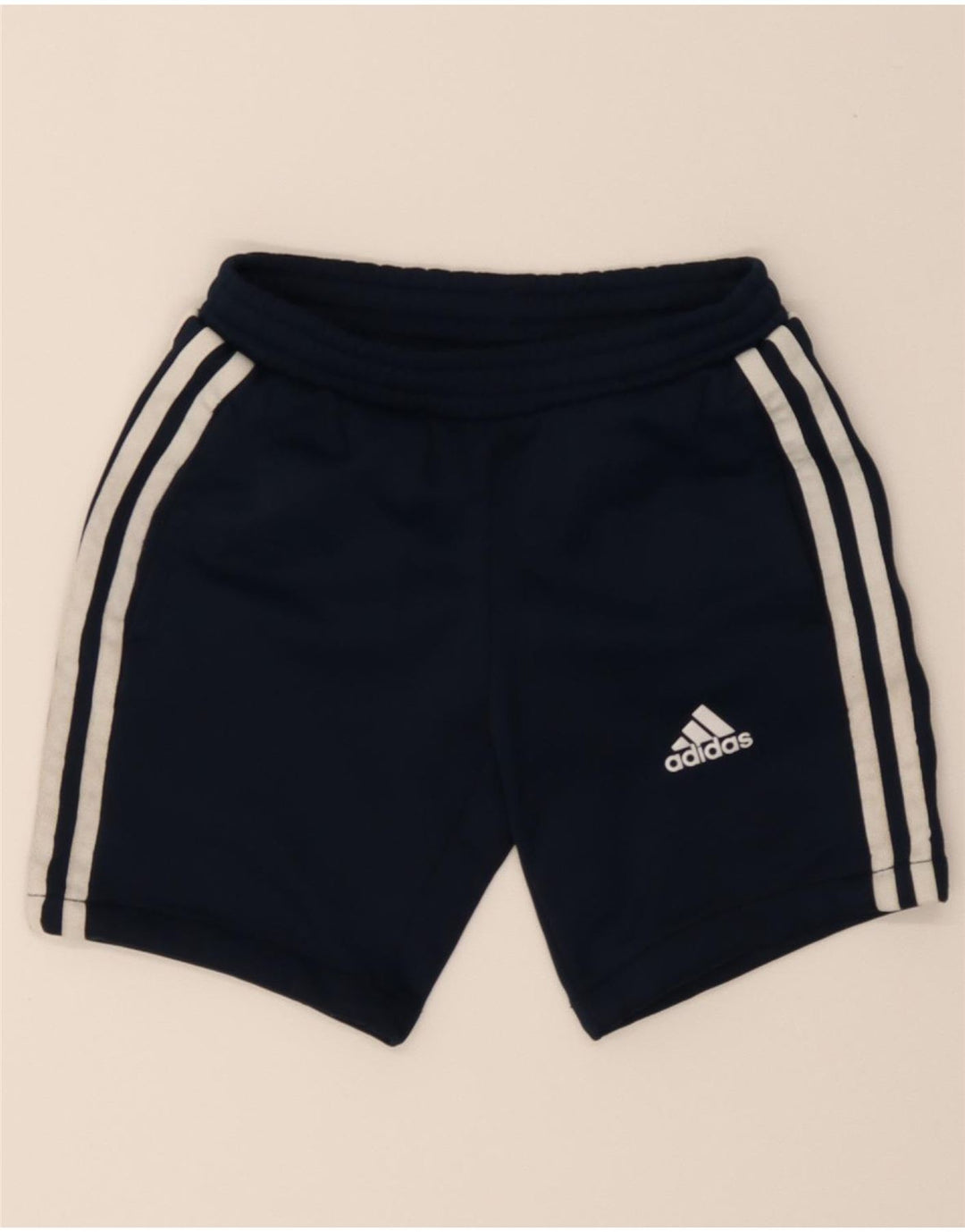 ADIDAS Boys Sport Shorts 7-8 Years  Navy Blue Polyester Vintage Adidas and Second-Hand Adidas from Messina Hembry 