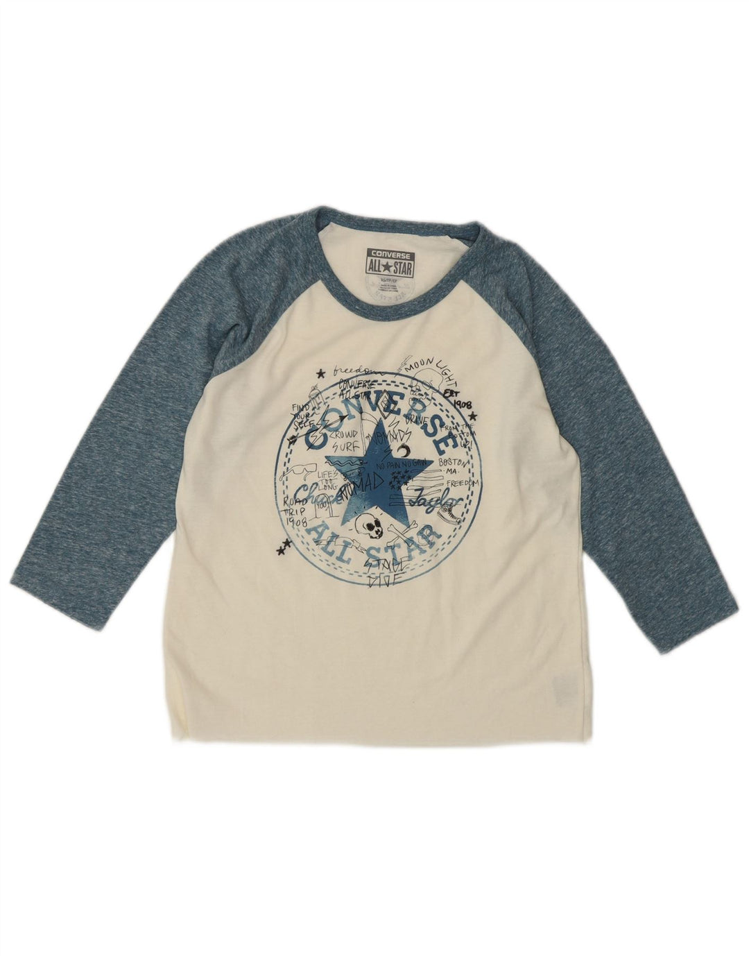 CONVERSE Γυναικείο Chuck Taylor Graphic Top 3/4 UK 6 XS White