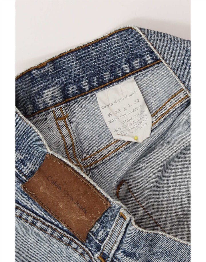 Ανδρικό τζιν σορτς Calvin Klein W32 Βαμβακερό μεσαίο μπλε