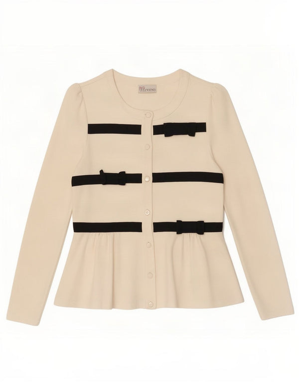 Red Valentino Womens Cardigan Top UK 10 Small White Striped