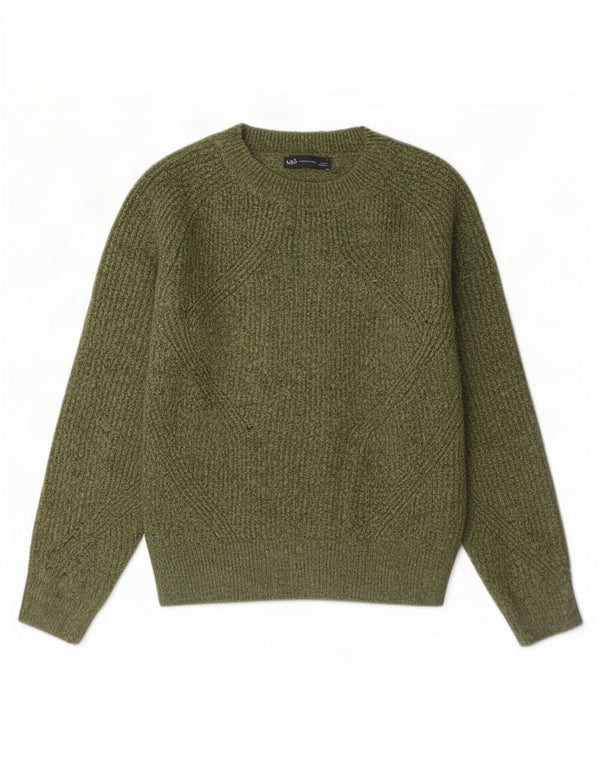 Marks & Spencer Γυναικείο πουλόβερ με λαιμόκαυστο UK 10 Small Khaki Acrylic
