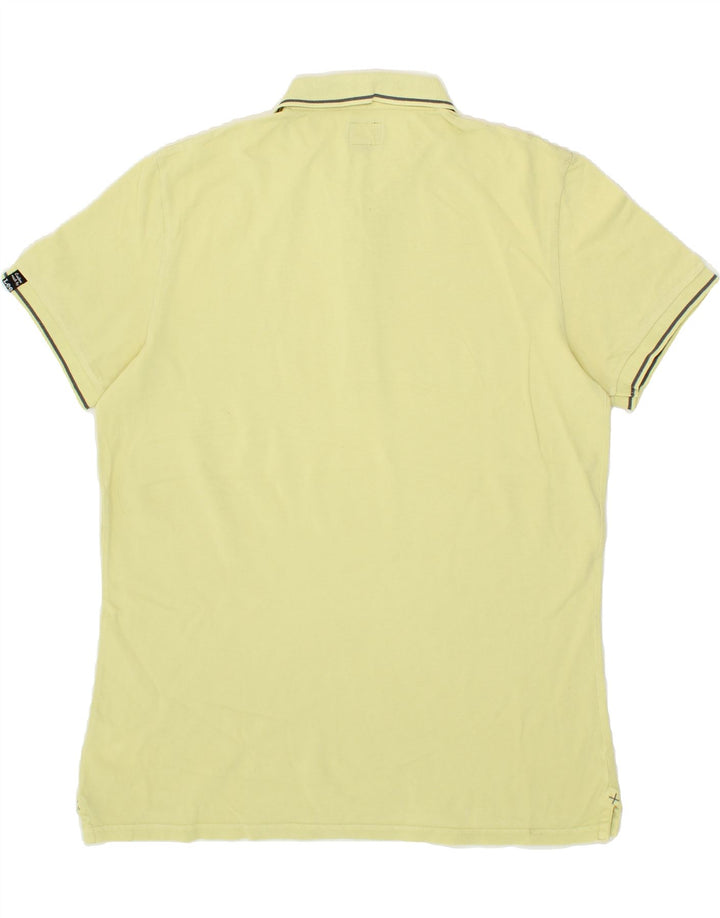 LEE Mens Polo Shirt Medium Yellow Cotton Vintage Lee and Second-Hand Lee from Messina Hembry 