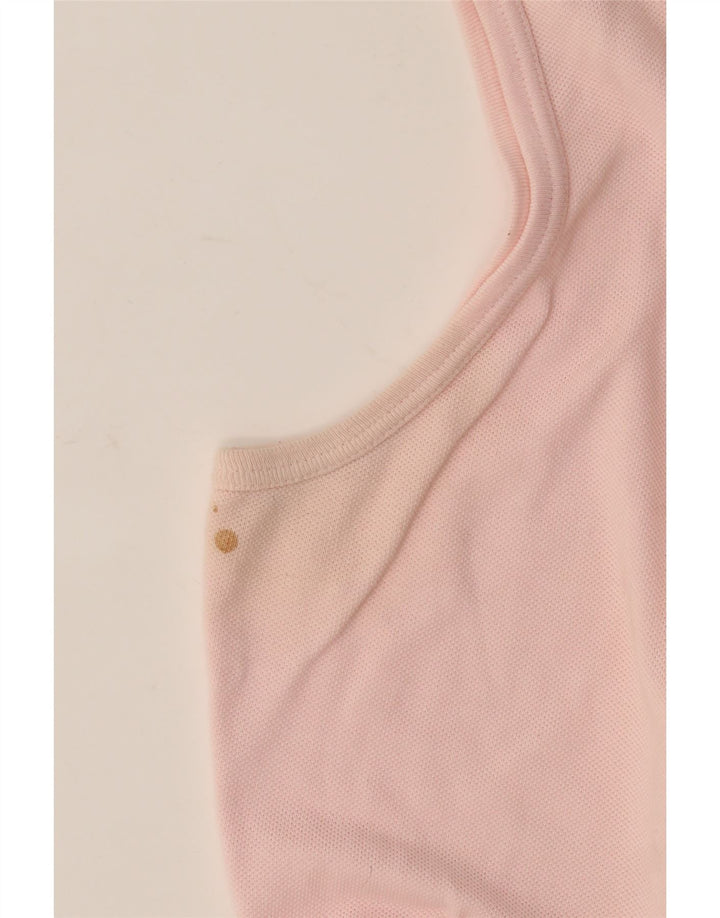 Lacoste Γυναικείο Γιλέκο Crop Top Size 44 Μεγάλο Ροζ Βαμβακερό