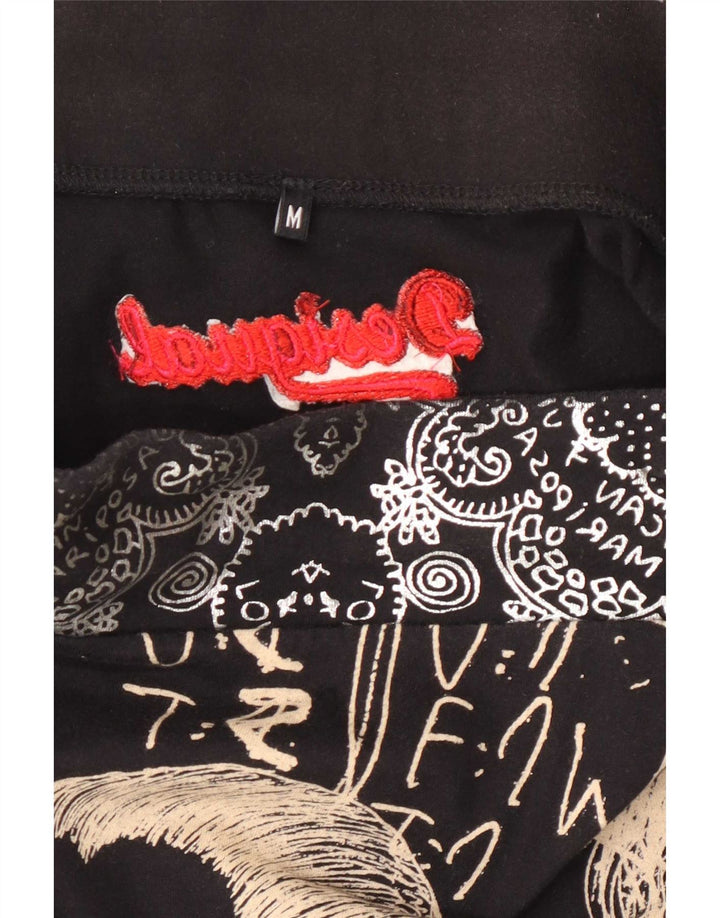 Desigual Γυναικεία Γραφική Φούστα A-Line Medium W30 Μαύρη γεωμετρική