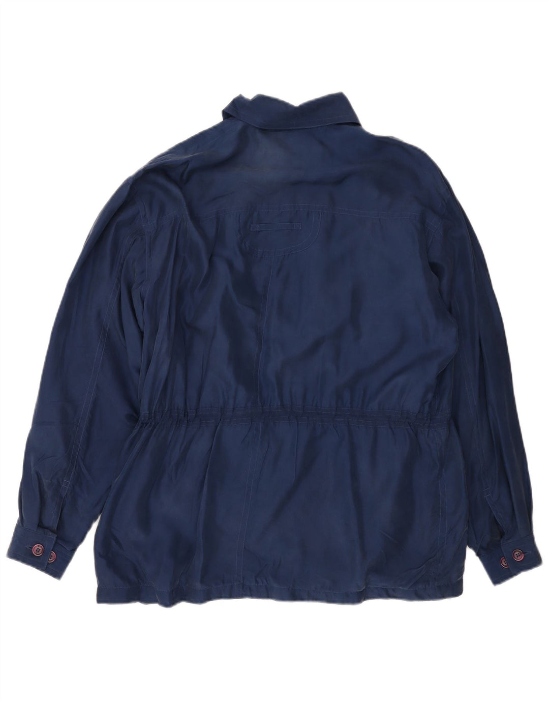 PURA SETA Ανδρικό Utility Jacket UK 36 Small Blue Silk