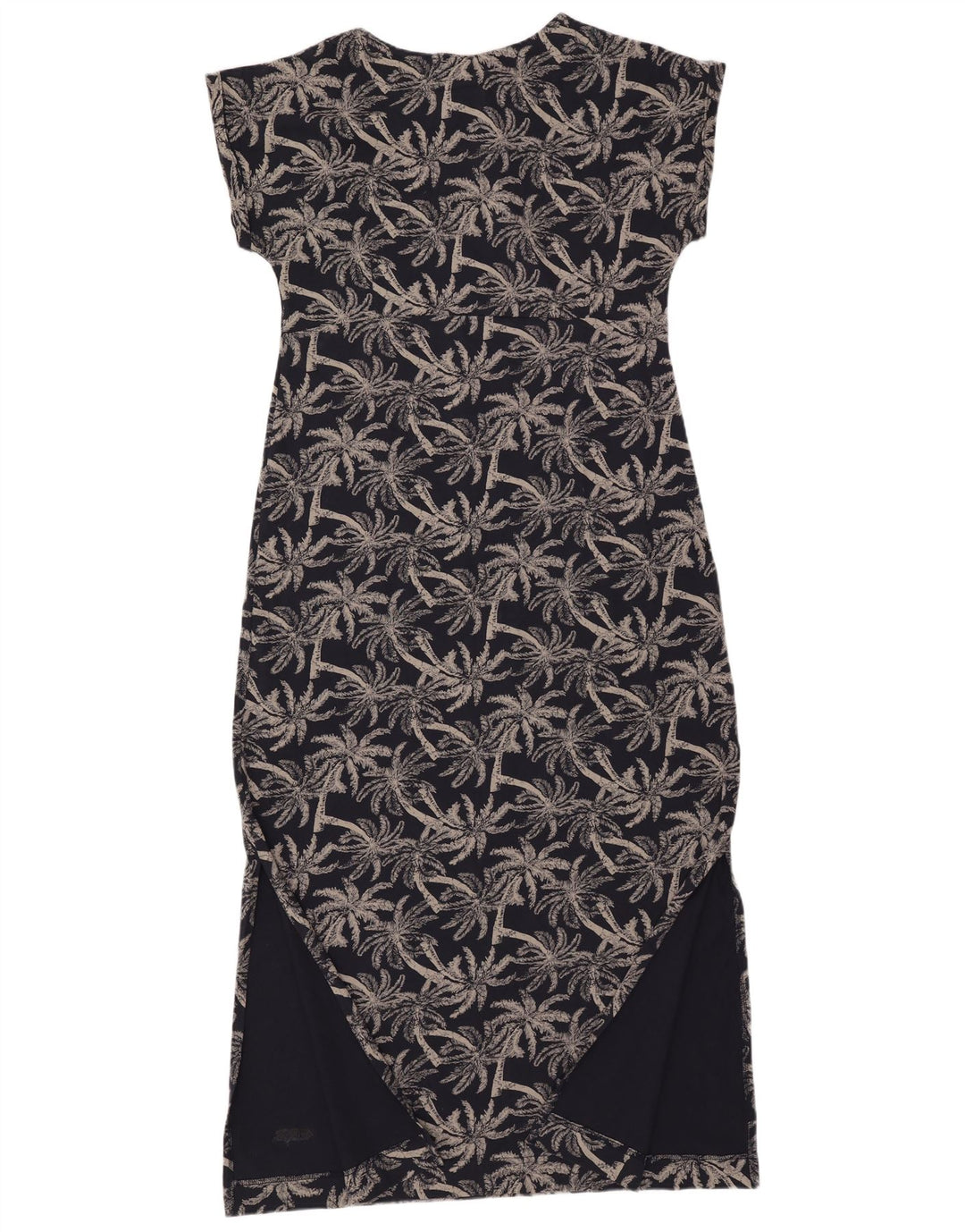 WEIRD FISH Γυναικείο μάξι φόρεμα με αφηρημένο σχέδιο UK 14 μεγάλο μπλε βαμβακερό