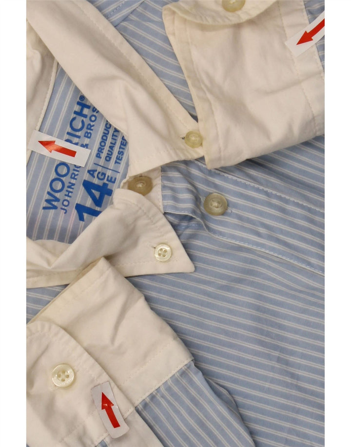 Woolrich αγορίστικο πουκάμισο 13-14 ετών Μπλε ρίγες βαμβακερό