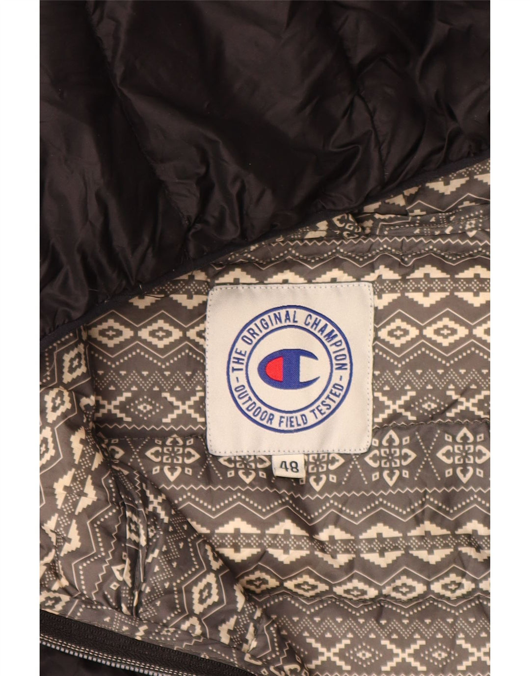 CHAMPION Γυναικείο μπουφάν με κουκούλα IT 48 XL Μαύρο Πολυαμίδιο