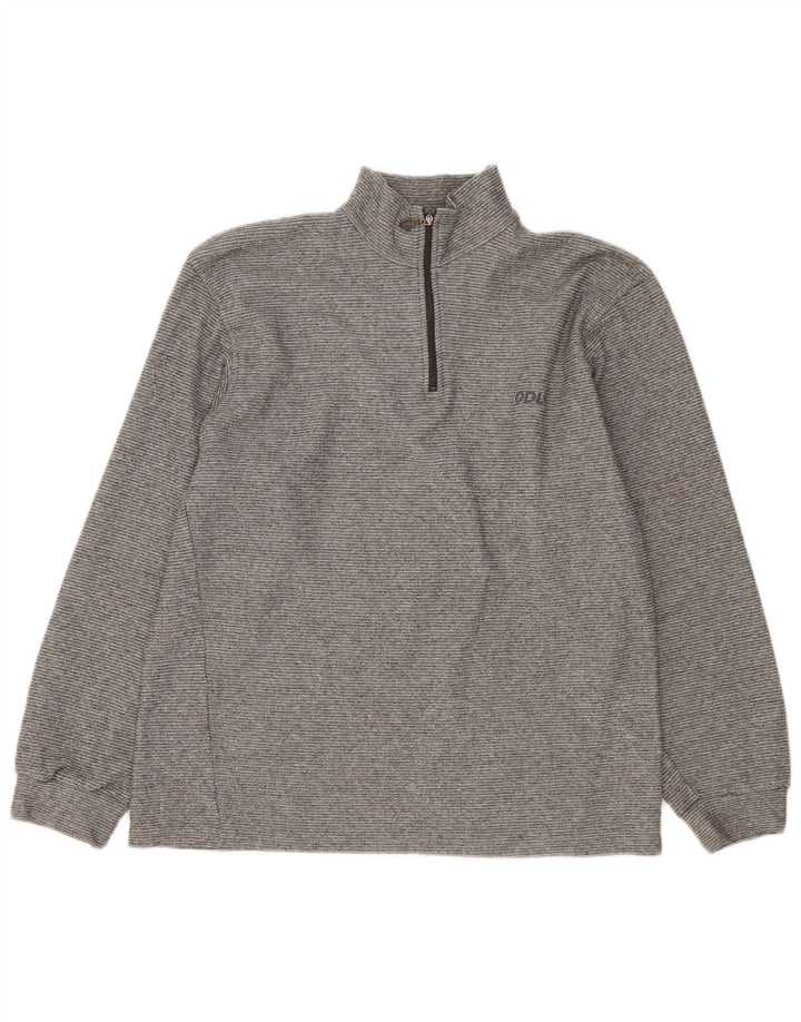 Ανδρικό φούτερ με φερμουάρ Odlo Jumper XL Grey Pinstripe