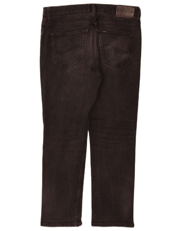 Lee Mens Brooklyn Straight Jeans W34 L30 Μαύρο βαμβακερό