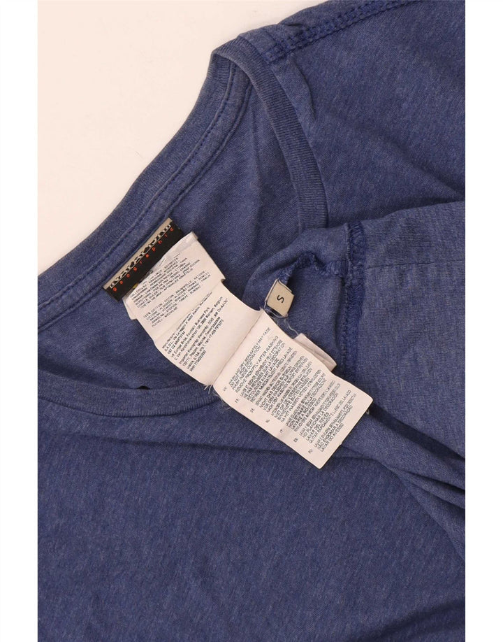 Ανδρικό T-Shirt Napapijri Μπλουζάκι από μικρό μπλε βαμβακερό